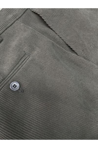 gambia outdoors Erkek Klasik Kesim Siyah Içi Polarlı Yüksek Kalite Büyük Beden Kadife Pantolon RAHAT