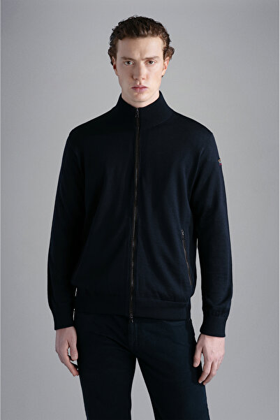 PAUL&SHARK MEN'S ZIPPED PULLOVER C.W. WOOL