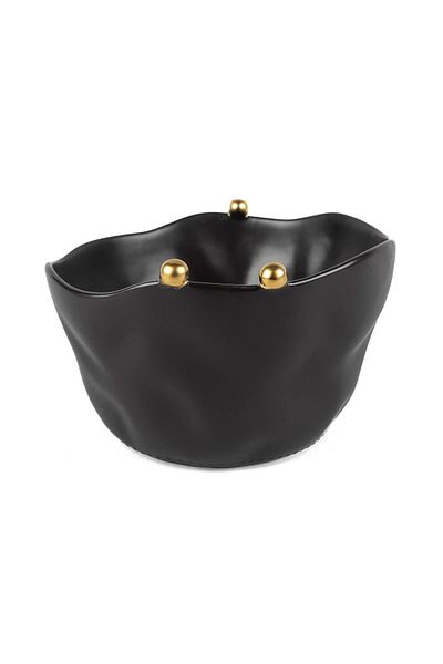 Mikasa Moor Black Gold Bulk Porcelain Bowl 19x13cm