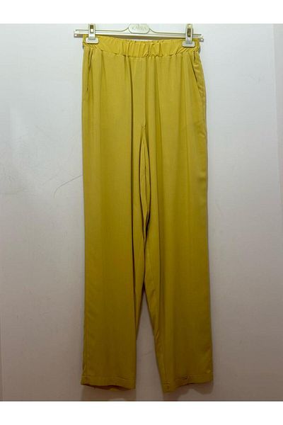 Kayra Loose Cut Trousers with Elastic Waist