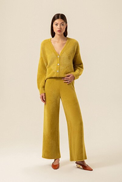 rue Bol paça Yeşil Triko Pantolon