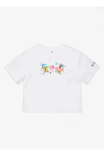 Puma White Women's T-Shirt53867202-PUMA x SPONGEBOB Girls Tee