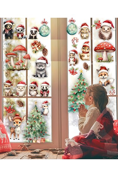 Think And Print Σετ αυτοκόλλητων τζαμιών για την Πρωτοχρονιά με 40 τεμάχια με...