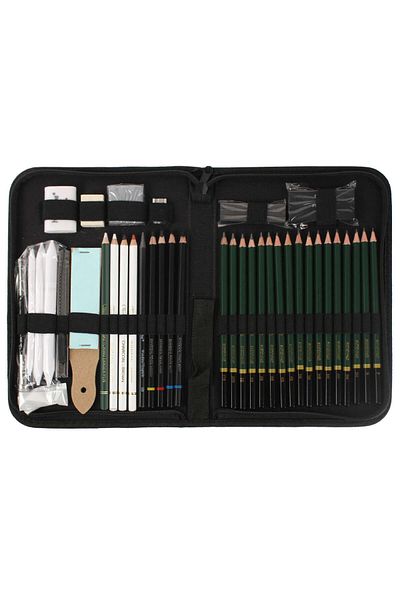 Keep Smiling 42 Piece Charcoal Sketch Set - SMTZ-0042