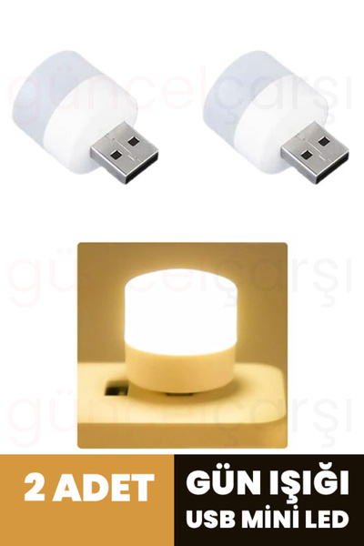 GüncelÇarşı Taşınabilir USB Mini Led lamba, Mini gece lambası, Kitap Okuma Lambası, Loş Ortam Işığı, Gün Işığı