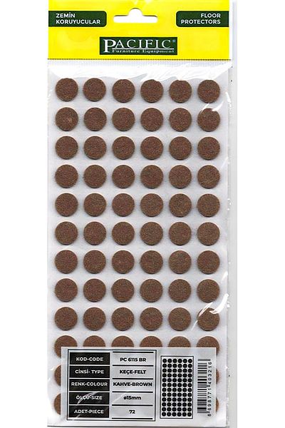 Decovetro Pacific Brown Colored Adhesive Felt - 15mm