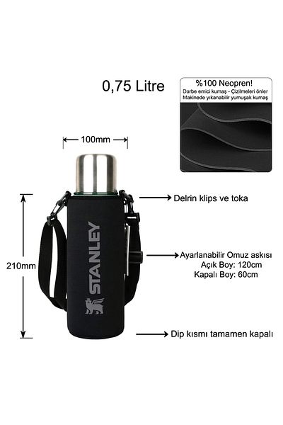 Stanley Neoprene Thermos Case with Shoulder Strap - 0.75 Lt Classic & Adventure