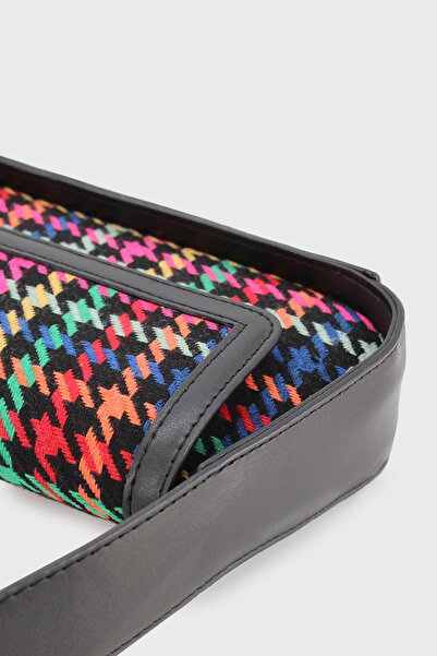 LUNABLU Baguette Bag with Fabric Detailed Cover