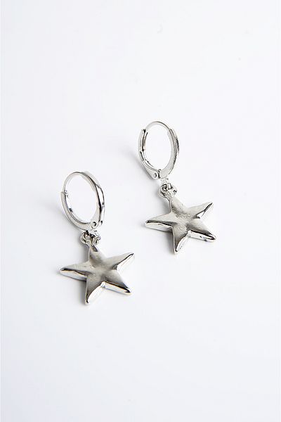EUROMODA Star Design Pearl Stone Necklace Earrings Set