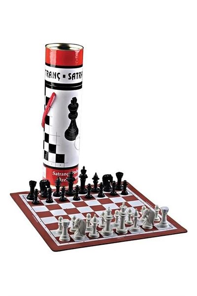 SEYFİKİRTASİYE 33x33 CM LUXURY CHESS SET BOXED AND TEACHER BOOK GIFT NON-SLIP FLOOR