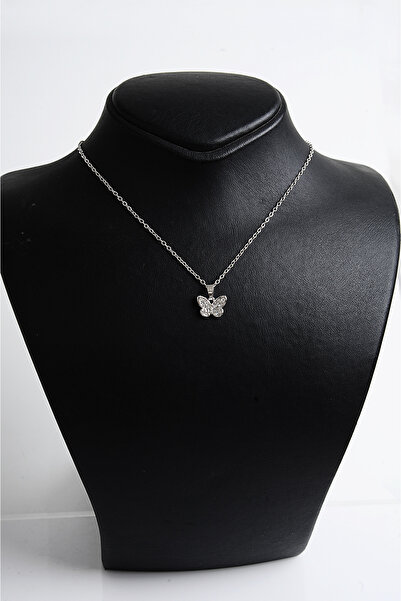 EUROMODA Butterfly Design Zircon Stone Necklace Earring Set