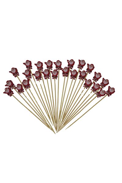 PASTRY PLANET New Year's Special Toothpick Ornament Santa Claus [25 Pieces]