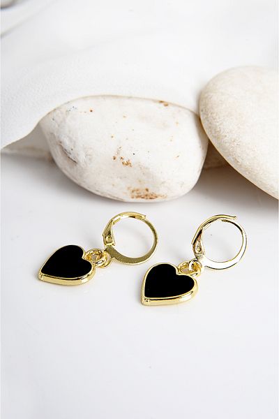 EUROMODA Heart Designed Zircon Stone Necklace Earring Set