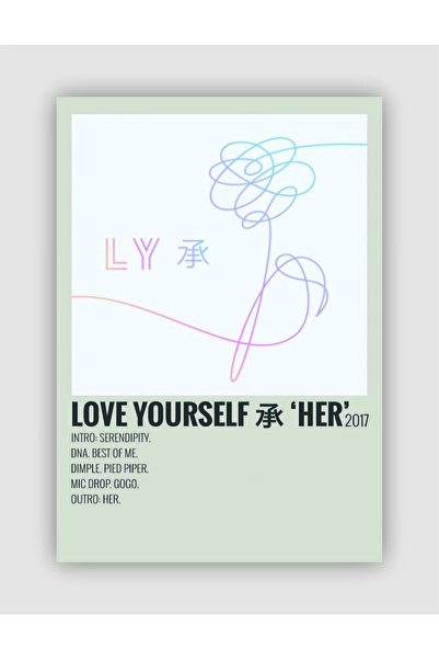 fırsatlar diyarı BTS Love Yourself 'Her' K-pop Duvar Posteri - Duvar Dekoru -...