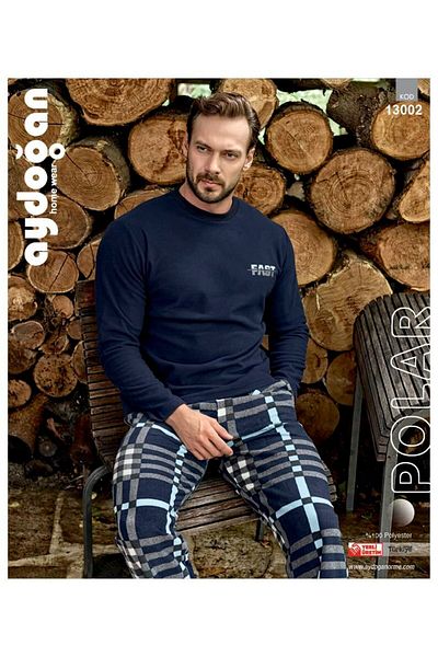 Aydoğan Ανδρικό Σετ Πυτζάμες Fleece 13002