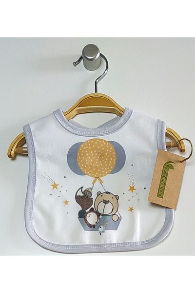 nc gift Printed Printed Baby Bib with Snap Fasteners