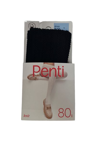 Penti Плетени чорапогащи черни