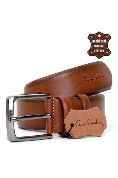 Pierre Cardin PC401 Men's 4 cm Genuine Leather Belt Tan