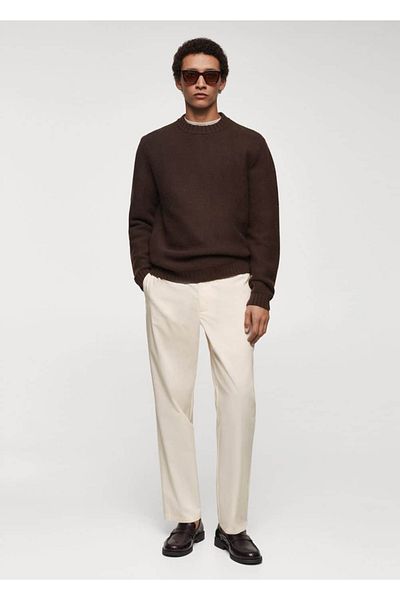 MANGO Man Pantaloni chino din bumbac