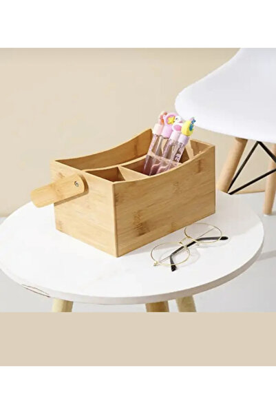 PEGA HOME Bambu Çatal Bıçak Sepeti Bambu Organizer Çok Amaçlı Bambu Sepet 24x...