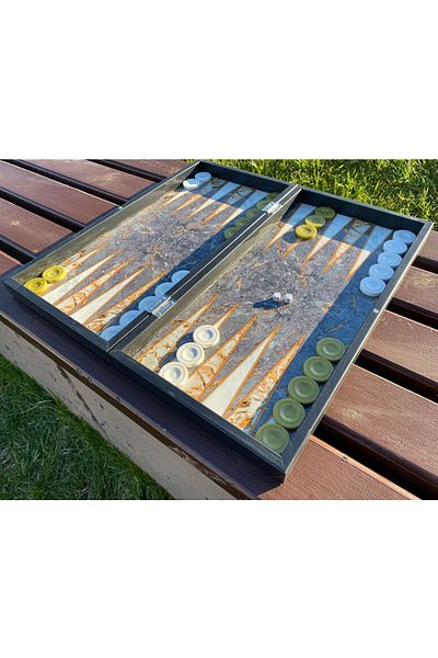 megame MARBLE PATTERN TAVLA SET, WOODEN TAVLA VEAM SET, LUXURY CLASSIC TAVLA SET