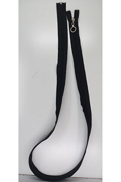 Tuhafiş 115 cm Black Ferace Palto Zipper