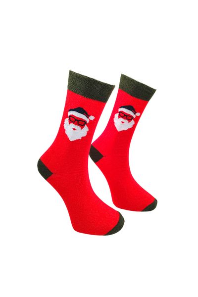 Bonapart Ειδική συλλογή Unisex Πρωτοχρονιά Χριστούγεννα Καλά Χριστούγεννα Happy Red Classic Socket κάλτσες