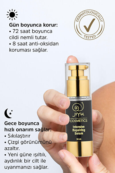 JIYU Yaşlanma, Kırışıklık Karşıtı Nemlendirici Salyangoz Özlü Onarıcı Anti-aging Cilt Bakım Serum 30 Ml.