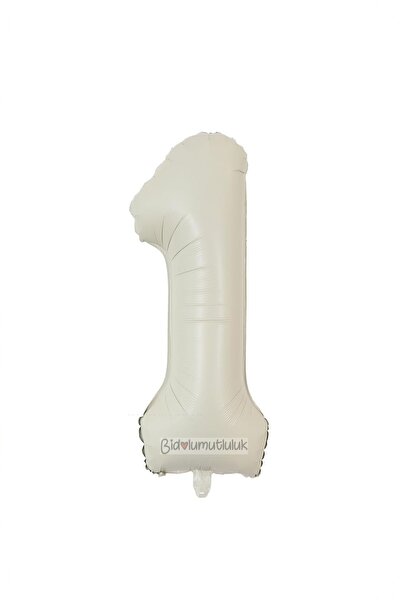 BİDOLUMUTLULUK Rakam Krem Folyo Balon 34 inç