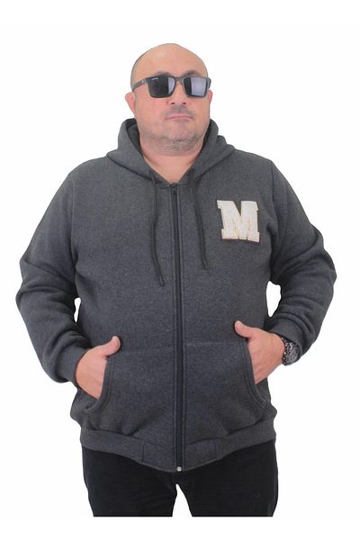 MocGrande Sweat με φερμουάρ μεγάλου μεγέθους M 23217 ANTHRACITE