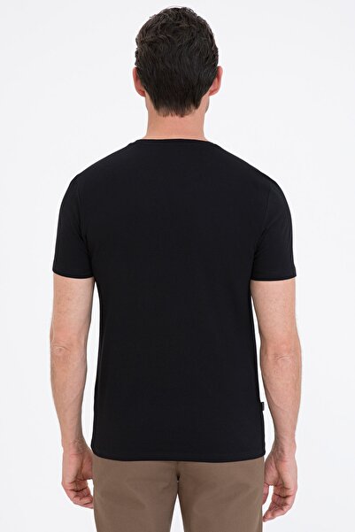 Pierre Cardin Μαύρο Slim Fit Crew Neck Basic T-shirt