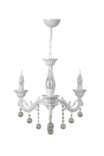 Berk Avize Sare 3-Piece Cast Stone White Chandelier