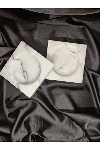 Pergamon Leylak Mermeri Gerçek Mermer Kalın Küllük Gerçek Mermer Tek Adet