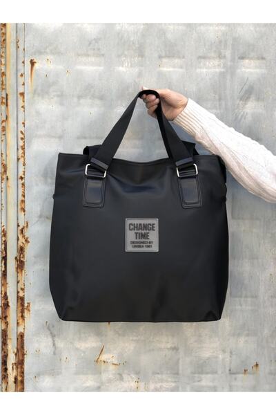 Cevahir Store Çıtçıt Detaylı Saten Kumaş Büyük Change Time Kadın Çantası