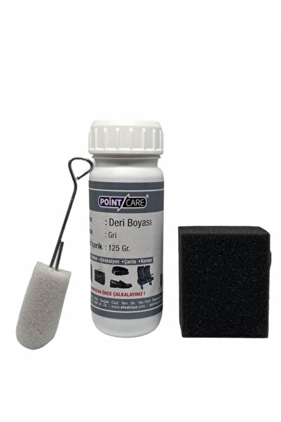 Point Care Gri Spor Ayakkabı Mont Direksiyon Döşeme Çanta Kemer Deri Boyası