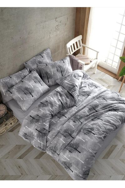 üntaş Set de husă de pilota unică cu model gri