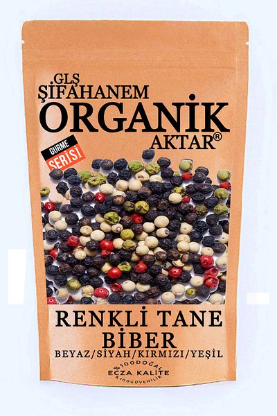 GLŞ ŞİFAHANEM ORGANİK AKTAR 100 Gr Mixed Colored Grain Black Pepper
