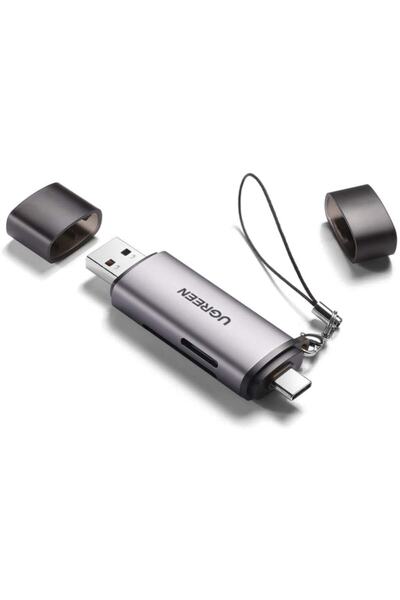 Ugreen 50706 Type-c And Usb 3.0 Sd Tf Card Reader, Gray