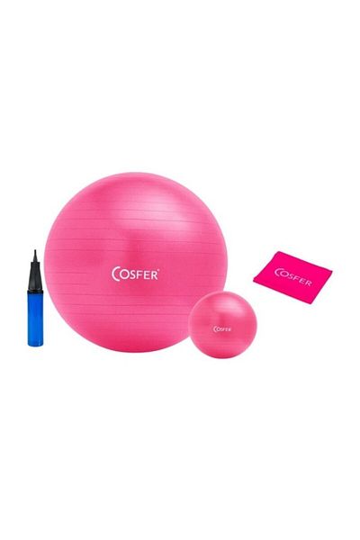 Cosfer Σετ Pilates 4 τεμαχίων 65 cm και 20 cm Μπάλα Pilates Ball Pilates Band Pump Σετ άσκησης Pilates