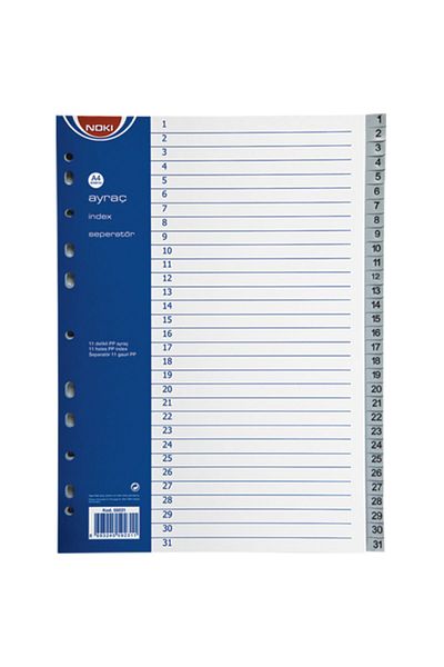 Noki Separator 1-31 Number Plastic A4 59231