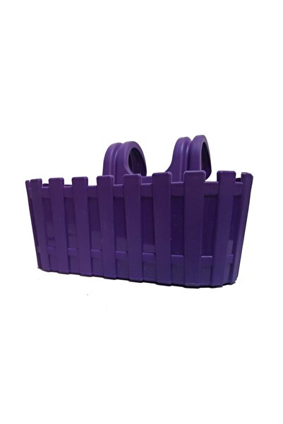 Poliwork Kolay Askı Balkon Saksısı 30 Cm 3 Lt Mor Renk Genişlik 29 Cm Yükseklik 18,5 Cm