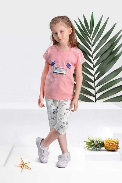 Arnetta Holidays Pink Girls' Capri Set