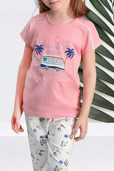 Arnetta Holidays Pink Girls' Capri Set