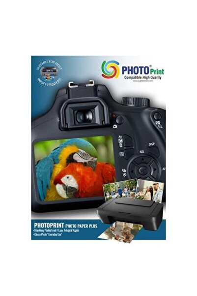 PHOTO PRİNT Epson Ecotank L3151 Için 100 Adet A4 Parlak Kuşe Kağıt 300 Gram (...
