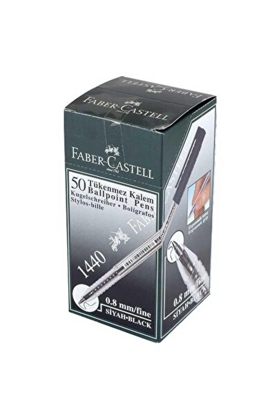 Faber Castell Faber-castell 1440 Tükenmez 0.8 Siyah 50'li Kutu
