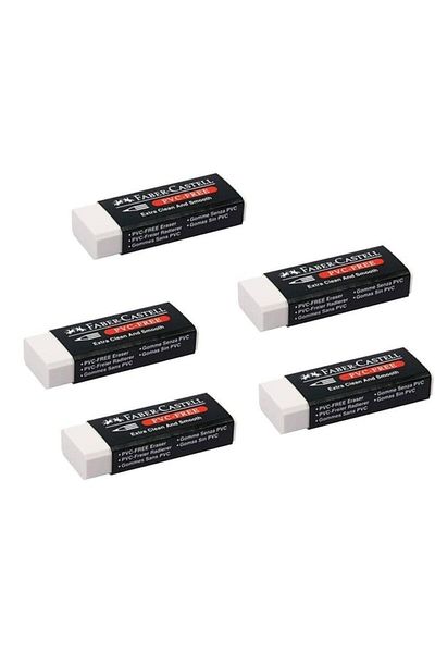 Faber Castell Faber-Castell 20 Model White Eraser 5-Piece Pvc Free Set