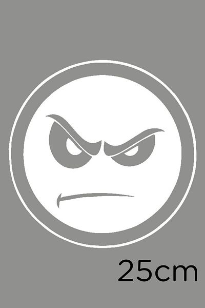 MIGNATIS Autocolant Emoji într-un cilindru cu aspect dur și tensiune 25 cm - alb