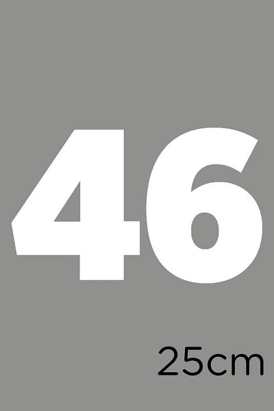 MIGNATIS Numărul 46 Număr Gravă Număr Autocolant Autocolant Lipire 25cm - Alb