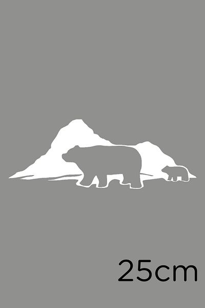 MIGNATIS Autocolant Mama și Bebelușul Urs Polar Lipire 25cm - Alb