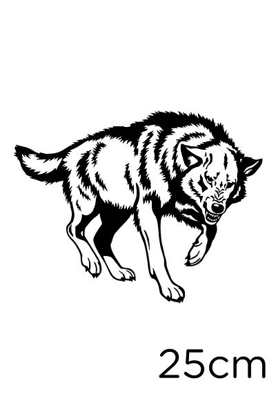 MIGNATIS Autocolant Ready For Battle Wild Wolf Autocolant 15cm - Negru